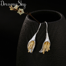 DreamySky Fashion Big Flower Drop Earrings For Women Earrings Wedding Jewelry Wholesale Pendientes 2024 - buy cheap