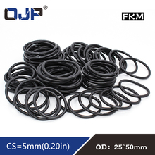 5PC Fluorine rubber Ring FKM O-rings Seal CS5mm OD25/28/30/32/35/38/40/42/45/48/50mm ORing Seal Gasket Oil Ring Sealing Washer 2024 - buy cheap