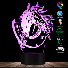 Horse Head Stable Modern Lighting 3D Optical illusion Light USB Night Lamp Animal Glowing LED Light Home Desk Decor Table Lamp 2024 - buy cheap