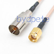 Cable IEC TV DVB-T female jack to RP*SMA male straight RG316 Jumper pigtail 4inch~10FT 2024 - buy cheap