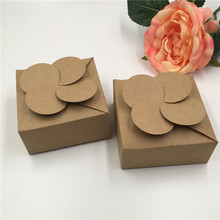 Blank Vintage Kraft Paper Windmill Box to pack Candy Craft Cookie Toy Earring Small Gift,diy Creative Packaging Box 8x8x3.5cm 2024 - buy cheap