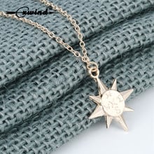 Cxwind Fashion North Star Charm Choker North Star Compass Necklace Jewelry Vintage Compass Pendant Christmas Gift collares 2024 - buy cheap