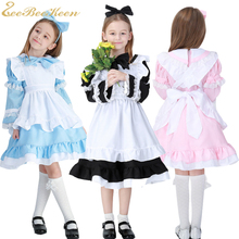 Girls Cosplay Dress Anime Halloween Women Adult Anime Alice In Wonderland Party Dress Fantastic Alice Maid Wear Lolita Dress 2024 - buy cheap
