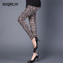 Mallas ajustadas con estampado de leopardo para mujer, Leggings sexys y delgados, elásticos, a la moda, para otoño y primavera, R176, 2019 2024 - compra barato