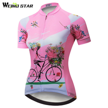 Weimostar Cycling Jersey Women Pink Summer Team Racing Cycling Clothing Maillot Ciclismo Quick Dry Bike Jersey mtb Bicycle Shirt 2024 - buy cheap