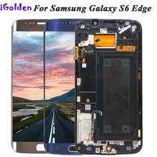 100% Tested 5.1'' SUPER AMOLED Display for SAMSUNG Galaxy S6 edge LCD G925 G925I G925F Touch Screen Digitizer with frame 2024 - buy cheap