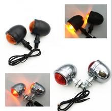 Chrome/black Universal Bullet Motorcycle Turn Signal Indicator Amber Blinker Lights Lamp motorcycle 2024 - buy cheap