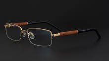 Man Wooden Glasses Optical Men Eyeglasses Frame High End Classic Top Quality Male Semi Rimless Spectacle Myopia Eyewear 2024 - buy cheap