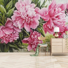 3D Peony Flower Wallpaper Murals for Living Room Bedroom Printed Mural Art Wall Decals Wall Mural Paper Rolls Contact Paper 2024 - buy cheap