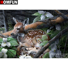 HOMFUN Full Square/Round Drill 5D DIY Diamond Painting "deer" Embroidery Cross Stitch 5D Home Decor A08402 2024 - buy cheap