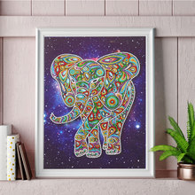 Pintura de diamantes de forma especial para decoración del hogar, imagen 3D de elefante, bordado de diamantes de imitación, regalo, 30x40cm 2024 - compra barato