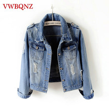 Plus Size 5XL 6XL Oversize Denim Jacket Women Tops 2018 Fashion Spring Slim Cotton Light Washed Long Sleeve Jeans Jacket Coats 2024 - buy cheap