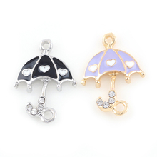 23*17mm Gold Zinc Alloy Crystal Umbrella Charms Pendants Diy Handmade Jewelry Findings Accessories 2024 - buy cheap
