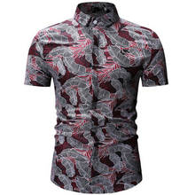2020 Men Shirt Summer Style Palm Tree Print Beach Hawaiian Shirt Men Casual Short Sleeve Hawaii Shirt Chemise Homme 26 color 2024 - buy cheap