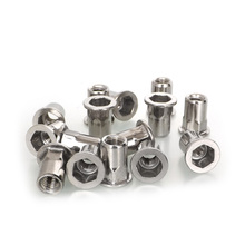30pcs M3stainless steel through hole Hexagon pressing in nut screw Rivet stud Machine screws 3~12mm length Bottom hole 5.4mm 2024 - buy cheap
