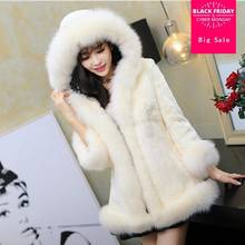 S-4XL winter new imitation fox fur hooded coat Middle East luxury women's faux fur jacket coat women dress large size wj1232 2024 - buy cheap