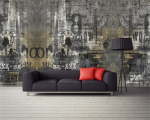 Beibehang Custom 3D Wallpaper Mural Retro Background English Cement Graffiti Photo Wallpaper papel parede papel mural wallpaper 2024 - buy cheap