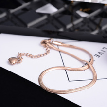YUN RUO 2018 New Arrival Fashion Snake Chain Anklet For Woman Girl Party Gift Rose Gold Color Stainless Steel Jewelry Not Fade 2024 - buy cheap