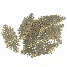 10Pcs Antique Bronze Tone Connectors Embellishments Hollow Filigree Wraps Metal Crafts Making DIY Findings Charms 85mm 2024 - buy cheap