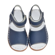 Sandálias para meninas pequenas, sapatos clássicos azul marinho para crianças, costura à mão, verão, 2019 2024 - compre barato
