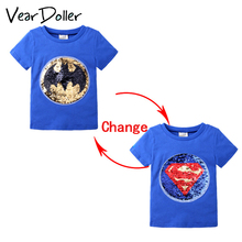 VearDoller Cotton Boys T-shirts 2019 New Fashion Summer Short Sleeve Kids Top Tees Cartoon Pattern Changeable Children T Shirts 2024 - buy cheap