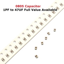 200pc SMD 0805 capacitor kit 50V 3.3NF/4.7NF/10NF/22NF/33NF/47NF/2.2NF 222 223 332 472 103 333 473 k m z 50V 2200PF 3300PF 4700P 2024 - buy cheap