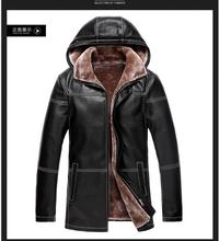 S-3xl Hot 2021 Winter Casual New Leather Jacket Thicken Middle-aged Men's Plus Velvet Fur Coat Plus Size Warm Clothing 2024 - buy cheap