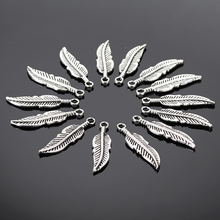 30x8mm Fashion Mini Feather Charms Vintage Metal Zinc Alloy Small Feathers Charms Jewelry Pendant 120pcs 2024 - buy cheap