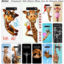 Hot Cute animal giraffe Soft Silicone Case For Samsung Galaxy S10 S9 S8 Plus S7 Edge A6 A8 Plus A7 A9 2018 A5 2017 Fashion Cover 2024 - buy cheap