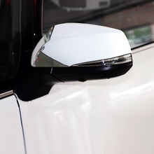 Abs chrome/fibra de carbono para toyota rav4 2019 2020 acessórios do carro espelho retrovisor capa guarnição adesivo estilo do carro 2 pçs 2024 - compre barato