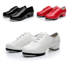 Brand New Hot Sale Patent Leather Clogging Tap Shoes For Men And Women Lace Up Size  EU34-EU45 Jazz Clogging Shoe 2024 - buy cheap