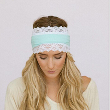 2016 New Arrival European Style Lace Headbands for Women Fashion Solid Color Headwear Women Wide Headband 2024 - buy cheap