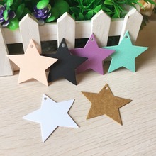100 Pcs  Five-pointed Star Kraft Paper Hang Notebook Tag Gift DIY Hanging Tag Price Luggage Wedding Name Label Card 5x5cm 2024 - buy cheap