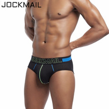 JOCKMAIL Mesh Breathable Low Waist Sexy Men Underwear Briefs Gay Penis Pouch Wonderjock Mens Bikini Brief Underwear Sleepwear 2024 - buy cheap