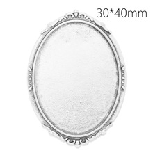 35*49 mm Antique Silver Cameo Cabochon Base Setting Brooch With Safe Pin,10 pcs /lot-C4097 2024 - buy cheap