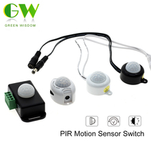 Interruptor de Sensor de movimiento PIR, DC12-24V, 6A /5A, infrarrojo del cuerpo humano, para tira LED 2024 - compra barato