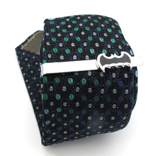 Мужской дизайнерский галстук-клипсы латунный материал черный цвет 2024 - купить недорого