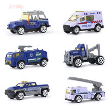 Mini carro deslizante com liga metálica, 6 tamanhos, 1:64, azul, motor de fogo vermelho, carro de concreto, brinquedo educacional para meninos 2024 - compre barato