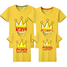 1pcs Crown Padrão Filho Pai Mãe Filha Família Combinando Camisetas Tops Tees Família Clohthing 2024 - compre barato
