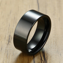 Кольцо NEWBUY мужское из нержавеющей стали, классическое модное вечернее Ювелирное Украшение черного цвета, свадебные кольца 2024 - купить недорого