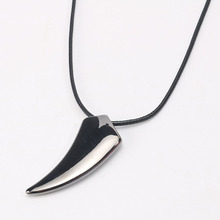 The New Men Stainless Steel Wolf Tooth Spike Pendant Necklace Personality Male Necklace Jewelry Boyfriend Gift 2024 - buy cheap