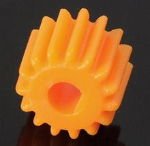 50pcs 3mm D Hole 15T Module 0.5  Plastic Motor Shaft Gear Orange for DIY 2024 - buy cheap