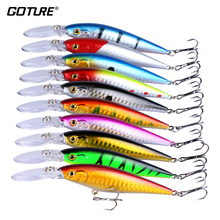 Goture 10 unids/lote 11cm/10g señuelo de pesca de pececillos cebo Artificial Señuelos de Pesca duros Wobbler 2024 - compra barato