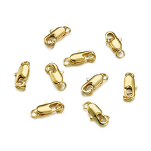 10pcs 18x6mm Brass Lobster Claw Clasps Metal Clasp Hook with 3mm Hole Connector DIY Jewelry Findings accessories 2024 - buy cheap