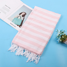 Drop Shipping Turkish Beach towels for Adults 100*180 cm Cotton Yarn-Dyed Stripes Thin Bath Towel Shawl Sunscreen Towels 2024 - buy cheap