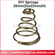 DIY Gold Plated Battery / Driver Contact Support Springs 20mm(D)x22mm(H) for Flashlights - 1 pc 2024 - buy cheap