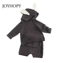 Baby Clothing Set Soft Cotton Knitted Baby Clothes Newborn Baby Outfits Rabbit Ear Hooded Tops +Shorts 2pcs Suit 2024 - buy cheap