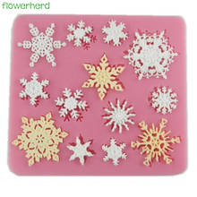 3D Christmas Snowflake Shape Silicone Molds Fondant Cookie Mold Candy Cake Decorating Moulds Kitchen Baking Tool Cake Decoration 2024 - buy cheap