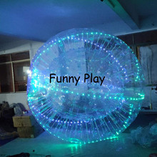 Led Inflatable Lighting Grass Zorb Ball, body bumper inflatable zorb ball with light PVC Zorbing Ball for Relaxing Entertainment 2024 - buy cheap