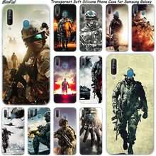 Hot Army soldier Silicone Phone Case For Samsung Galaxy A80 A70 A60 A50 A40 A40S A30 A20E A2CORE M40 Note 10 Plus 9 8 5 Fashion 2024 - buy cheap